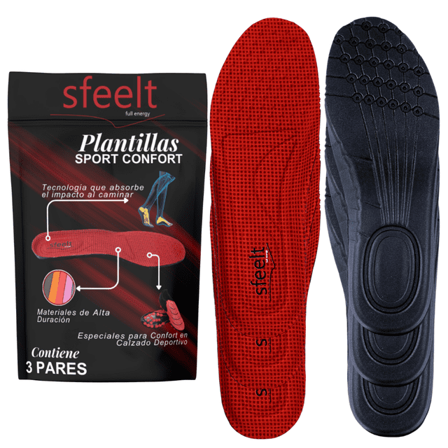 SFEELT – 3 Pares SPORT • Plantillas Antifatiga de Máximo Rendimiento