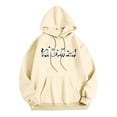 thumbnail image 1 of WEAIXIMIUNG Chandails en Molleton d'Automne pour Femmes Plus Sweat à Capuche Décontracté à Col Rond avec Poche Imprimée, 1 of 3