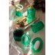 thumbnail image 2 of Juego de accesorios de baño EMPO, 6 piezas, cristal de jade vintage, 2 of 7