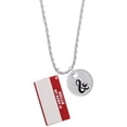 thumbnail image 1 of Delight Jewelry Acrylic Red "Hello" Name Tag Silvertone Script Initial Disc - & - Charm Necklace, 20"+3", 1 of 4
