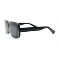 thumbnail image 3 of Womens Classy Narrow Rounded Rectangle Rimless Glitter Plastic Sunglasses Slate Black - Black, 3 of 4