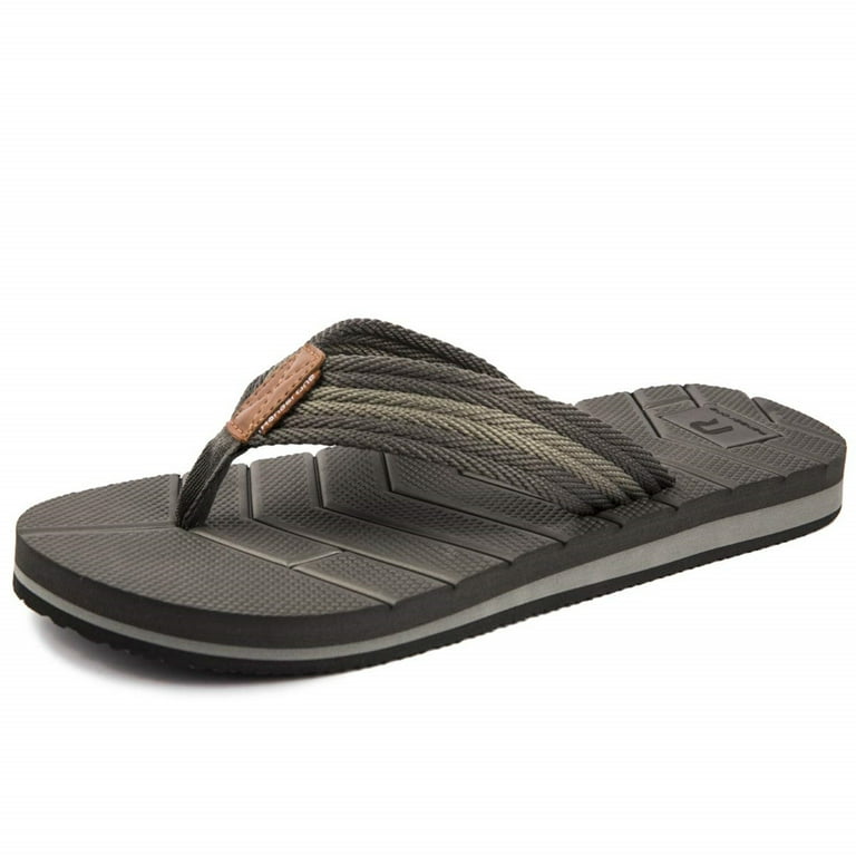 Needbo Men s Flip Flop EVA Shockproof Beach Thong Sandal Size 16 Grey Walmart