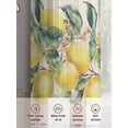 thumbnail image 6 of Summer Yellow Lemons Sheer Curtains 2 Panels Set Pastoral Fruit Leaf Black Plaid Linen Sheer Window Curtains Light Filtering Rod Pocket Voile Drapes for Bedroom Living Room 52"X96", 6 of 8