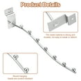thumbnail image 3 of Uxcell 20Pack 10.04" Wall Mount Waved Hanger Rack 7 Beads, Metal Garment Display Hooks, 3 of 6