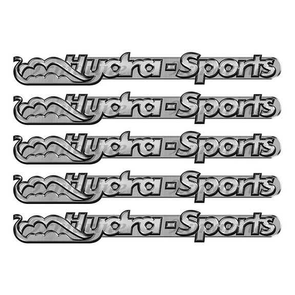 5 Hydra-Sports Boat Stickers "3D Vinyl Replica" of original - 10" long