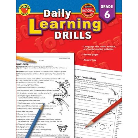 Daily Learning Drills, Grade 6 - Walmart.com