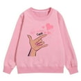 thumbnail image 4 of Baby Valentines Day Outfit Girl Crewneck Sweatshirt Lover Themed Letter Print Long Sleeve Pullover Toddler Sweatshirt for Girl 12-18 Months, 4 of 4