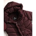 thumbnail image 4 of Chaqueta Steve Madden Long Outwear Merlot para mujer 3X, 4 of 7