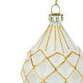 thumbnail image 4 of Northlight 5" Glittered White and Gold Geometric Finial Glass Christmas Ornament, 4 of 4