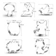 thumbnail image 4 of Woodland - Juego de cortadores de galletas de 3 pulgadas, 7 piezas, zorro, b&uacute;ho, ciervo, p&aacute;jaro, erizo, ardilla, hongo, cortadores de galletas de animales del bosque LUBTOSMN NA, 4 of 8