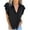 Black, variant on Women Lightweight Tops,Sleeveless Blouse for Women,Solid Color High Neck Lace Cut Out Detail Feminine Top