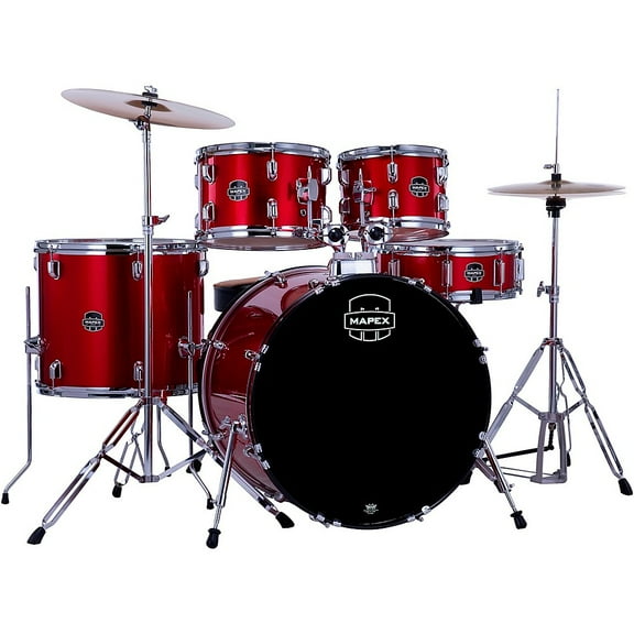 Mapex Comet 5-Piece Drum Set 22" Bass Drum, Infra Red