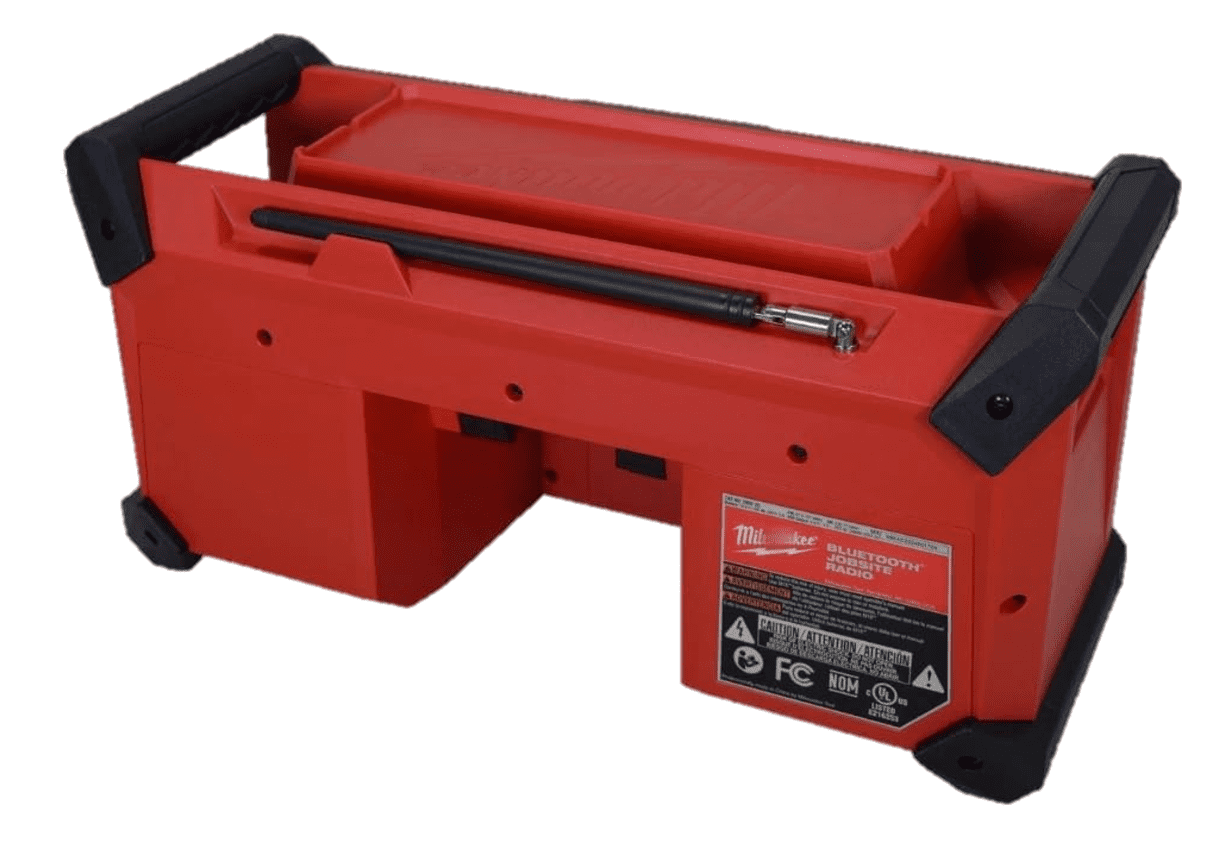 Milwaukee M18 Bluetooth Jobsite Radio (2952-20) – Dual 3.5 in Woofers, Bluetooth 5.0, AM/FM, USB-C Charging, Tool Only