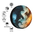 thumbnail image 4 of Susaid Red And Blue Flame Wave Dragon Print Tire Covers,Waterproof Anti-UV Snow Sun Rain Tire Covers for RV,Truck, SUV, Trailer, Camper-14 inch, 4 of 6