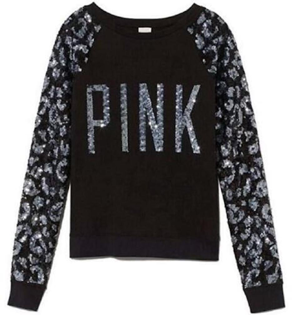 victoria's secret pink sequin sweater
