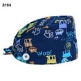 thumbnail image 1 of Scrub Cap Uni Dog Feather Adjustable Anti Sweat Dustproof Button Scrub Cap Bouffant Hat, 1 of 7