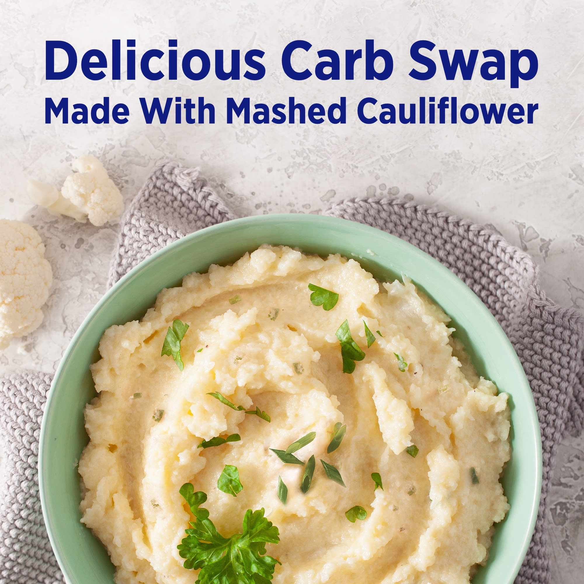 Birds Eye Sour Cream & Chives Mashed Cauliflower, Frozen Sides, 12 oz. Box