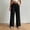 Black, variant on Women's Casual Pleated Front Sweatpants, Elastic Drawstring Waist, Solid Color Straight Leg Sport Trousers White L
