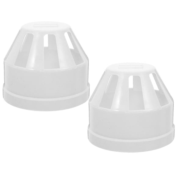 Round PVC Chimney Cap With Drain Filter Debris Prevention For Residential Use Durable Material 2Pcs
