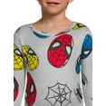 thumbnail image 5 of Marvel Boys Spiderman Long Sleeve All Over Print 2-Piece Pajama Sleep Set, Sizes 4-10, 5 of 5