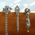 thumbnail image 6 of Farfi 5Pcs Retro Gothic Pattern Carved Coffee Tea Snacks Sugar Spoons Kitchen Cutlery (1 set), 6 of 13