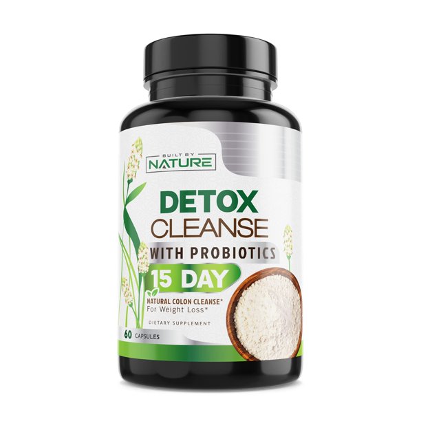 Built by Nature 15 Day Gut Detox Cleanse with Probiotics, Natural Colon