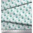 thumbnail image 3 of Soimoi Green Cotton Cambric Fabric Paisleys Paisley Print Fabric by the Yard 42 Inch Wide, 3 of 3