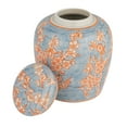 thumbnail image 4 of Creative Co-Op Decorative Ceramic Ginger Jar with Lid, Blue, 4 of 4