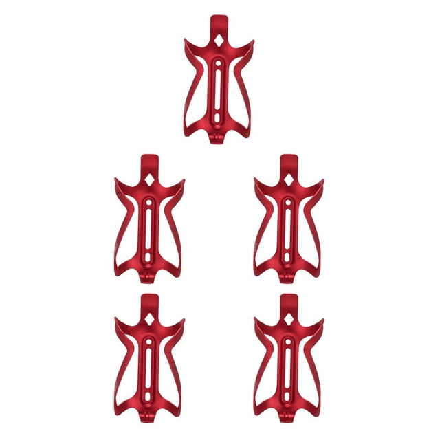 relayinert SWTXO Bicycle Water Bottle Holder Mountain Bike Cup Rack Outside Riding Beverage Cage Bracket Screws Accessories Red Double Side 5Set