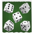 thumbnail image 3 of Ambesonne Modern Shower Curtain, Casino Rolling Dice Set, 69"Wx75"L, Charcoal Grey Fern Green, 3 of 3