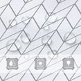 thumbnail image 3 of Boho Bohemian Chevron Geometric Neutral Shower Curtain for Bathroom White Grey Herringbone 72Wx72H Inch Striped Classy Contemporary Decor Fabric Set Polyester Waterproof, 3 of 6