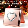 thumbnail image 6 of Fashion Blue Heart Decal Metal Cigarette Case 84 mm 3.34 inch Extra Large 20pcs Capacity,RFID Blocking Credit Card Wallet (Rose), 6 of 7