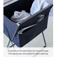 thumbnail image 4 of Yamazaki Home Elevated Laundry Hamper, Black, Steel, 9.8 gallons, 35 liters, Supports 11 pounds, Collapsible, Handles, No Assembly, 4 of 7