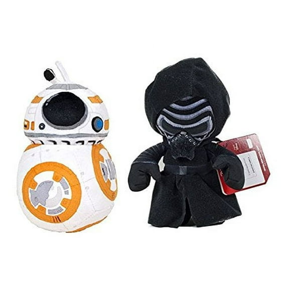 STAR WARS - Set of 2 Characters Plush Toys of Star Wars Episode VII: The Force Awakens: BB8 (8"/22cm) and Kylo Ren (Both 11"/29cm) - Super Soft Quality