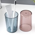 thumbnail image 2 of Simple Bathroom Wash Toothbrush Cup Solid Color Transparent Couple Toilet Brushing Teeth Mouthwash Cup Bathroom Supplies, 2 of 4
