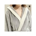thumbnail image 2 of Women's Autumn And Winter Fashion Pajamas Beauty Salon Bathrobe Thick Section Plus Long Velvet Robe Flannel, 2 of 6
