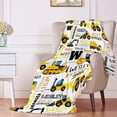 thumbnail image 3 of Excavators Blanket Cartoon Cars Construction Tractor Flannel Lightweight Blankets Quilt Plush Fleece Soft Bedding Throw Blanket for Couch and Bed 50"x40" for Kids, 3 of 4