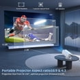 thumbnail image 4 of Mini Portable Projector, Smart Projector with Android TV 11, WiFi 6, Bluetooth 5.0, 160 ANSI, 8K Support, Motorized Focus & Intelligent Keystone Correction, 4 of 7