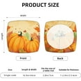 thumbnail image 2 of Set of 4 Removable Chair Seat Covers for Dining Room, Fall Pumpkins Stretchable Wedding Party Chair Slipcovers Cushion Protector Thanksgiving Leaf Furniture Decor, 16.9x16.9 Inches, 2 of 6