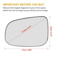thumbnail image 3 of Unique Bargains Car Auto Left Side Rearview Mirror Glass Heated Replacement C2Z15849 for Jaguar XF 2011-2017, 3 of 7
