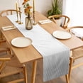 thumbnail image 3 of Gray Ombre Table Runner - 70 Inch Long, Kitchen Dining Table Runner Dresser Scarves, Modern Geometric Abstract Rhombus Striped Farmhouse Decor for Coffee Tables Wedding Party Banquet, 3 of 8