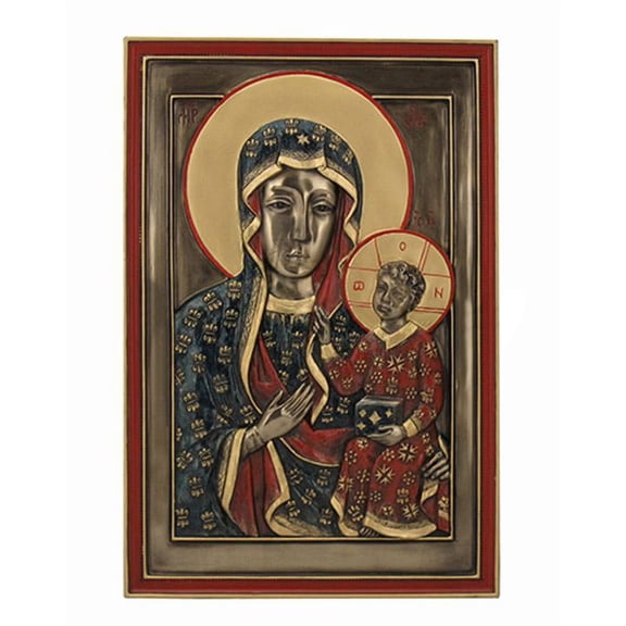 Our Lady Of Czestochowa Wall Plaque  - Religious Sculpture