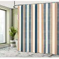 thumbnail image 4 of Ambesonne Retro Shower Curtain, Classical Stripes Art Vintage, 69"Wx75"L, Night Blue, 4 of 4