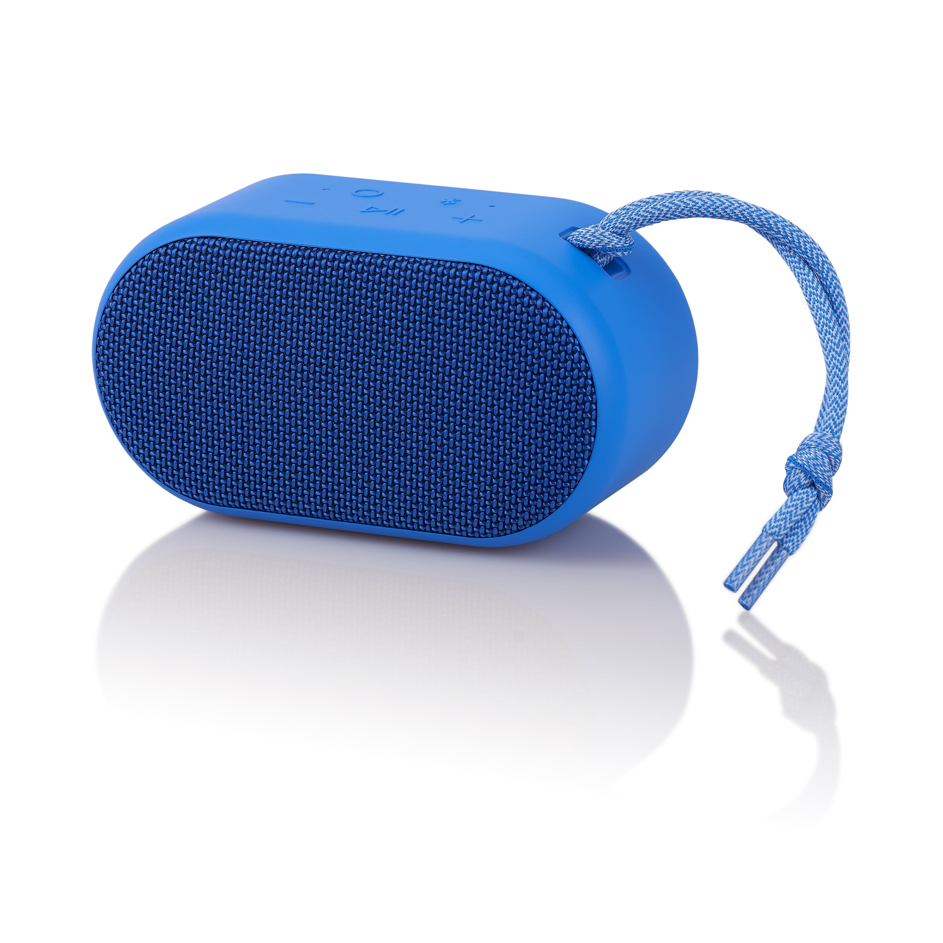 onn. Small Rugged Portable Bluetooth Speaker, Cobalt