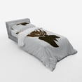 thumbnail image 3 of Ambesonne Animal Bedding Set 4 Pcs, Canadian Deer Head, Queen, Green Brown Army Green, 3 of 3