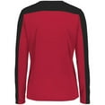 thumbnail image 5 of Holloway 223702.406.2XL Ladies Momentum Team Long Sleeve T-Shirt, Scarlet & Black - 2XL, 5 of 5