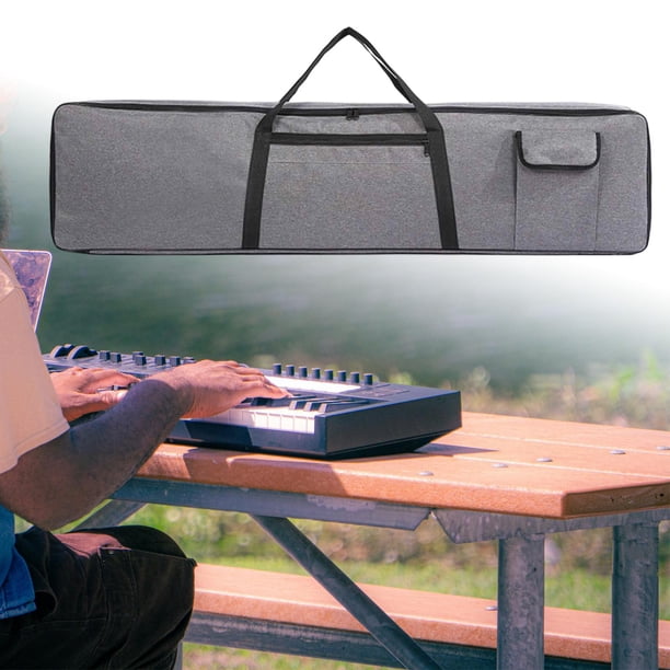 Funda para teclado, estuche para piano eléctrico con correa para el hombro, cómoda y plegable, acolchada para viajes, estudio de música y conciertos. 88 teclas L