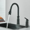 thumbnail image 4 of Black Kitchen Faucet Single Hanle 2Hole Sink Mixer Faucet Pull Out/Down Sprayer, 4 of 16