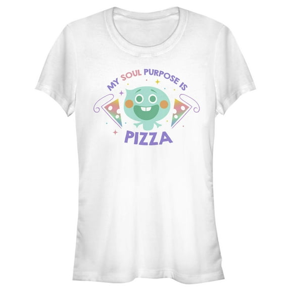 Junior's Soul Pizza Purpose Graphic Tee White Small
