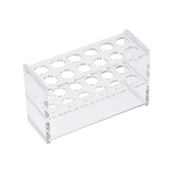 Uxcell 2x6 Wells Acrylic Test Tube Holder Rack Clear for 10ml Centrifuge Tube